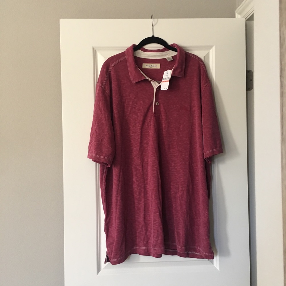 Men’s Tommy Bahama polo shirt XXL.  Magenta color